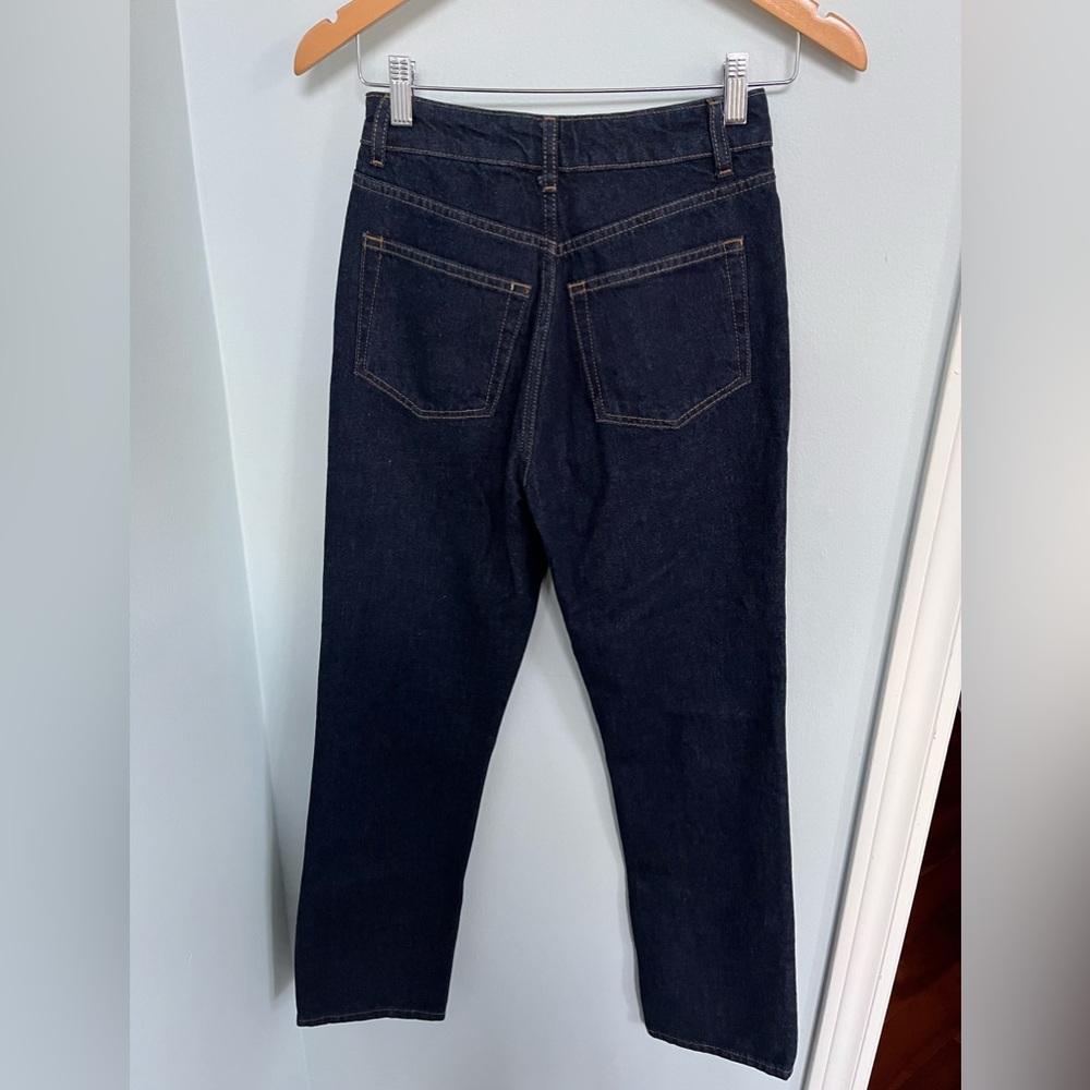 Reformation High-Rise Straight Jeans in Dark Indigo - Picture 4 of 12
